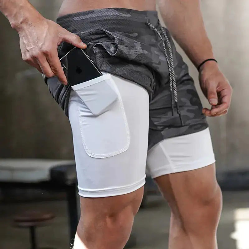 2-In-1 Compression Jogging Short Pants